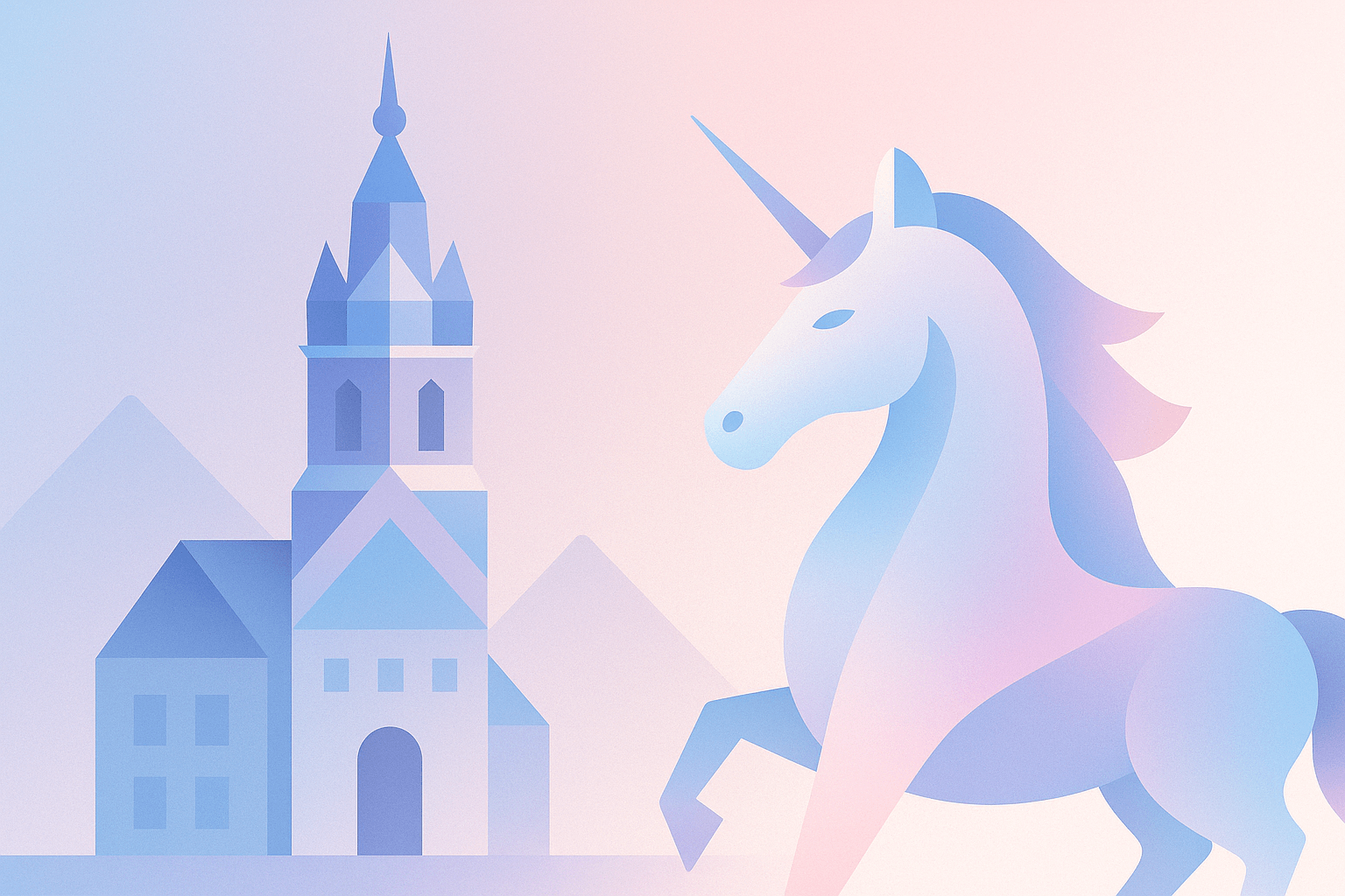 Abstrakcyjny lajkonik na tle wieży Kościoła Mariackiego – motyw Krakowa