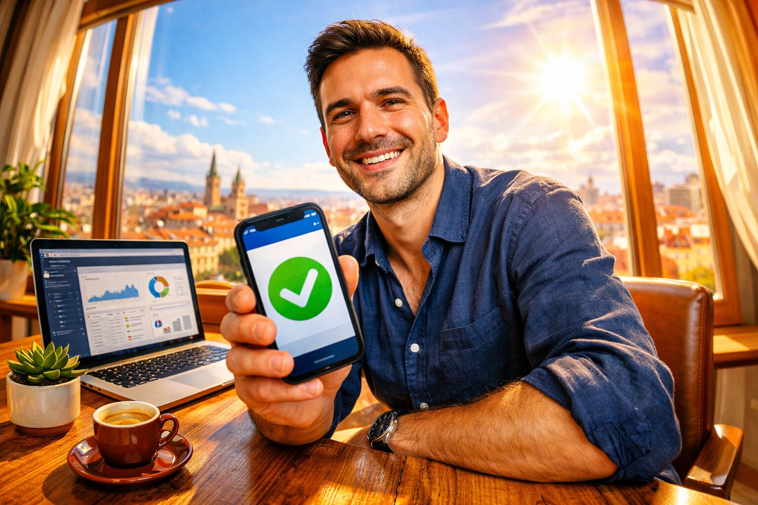 Właściciel z potwierdzeniem e-faktury KSeF